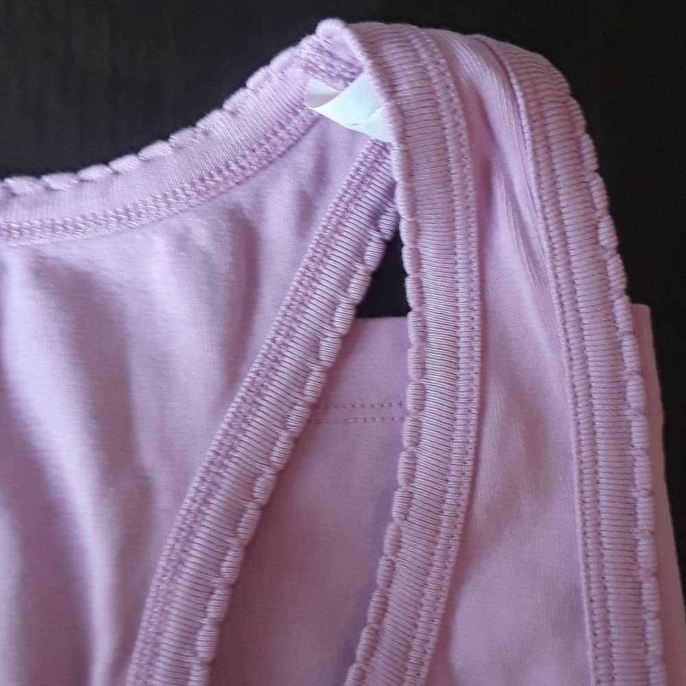 J.Crew lavender/pink scalloped trim tank top